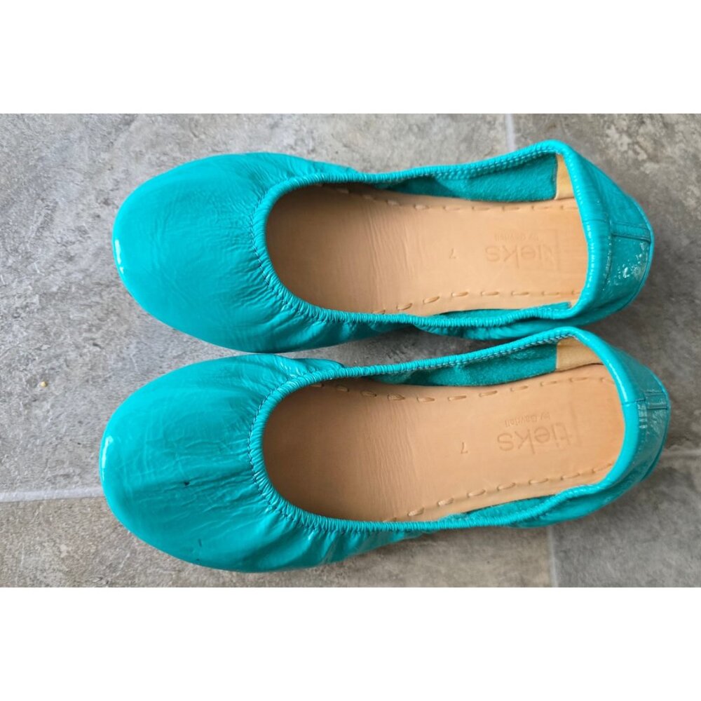 Ballet flat, Tiek Blue Patent, size 7